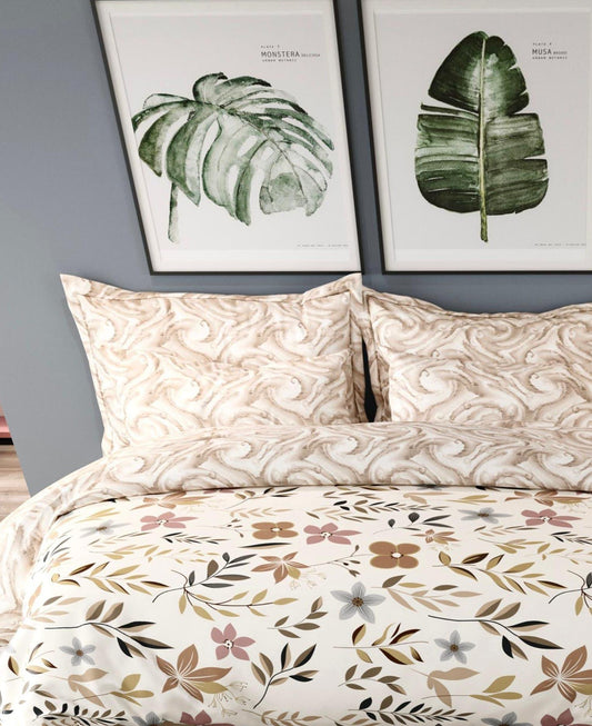 Dreamline Bohemian Queen Size Comforter Set - 1 Bedsheet + 2 Pillow Covers + 1 Comforter (BC) Urban Nivasa