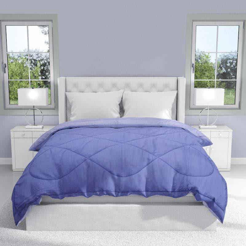 Soliano Wave Style Single Plain Colour Reversible Comforter - 100% Micro Polyester & 200 GSM Fiber Filling (BC) Urban Nivasa
