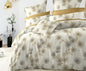 Dreamline Gold & Grey Dandelion Queen Size Comforter Set - 1 Bedsheet + 2 Pillow Covers + 1 Comforter (BC) Urban Nivasa