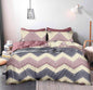 Feel Geometric Zigzag Chevron Queen Size Bedsheet Set - 120 GSM Glace Cotton Bedsheet + 2 Pillow Covers Urban Nivasa
