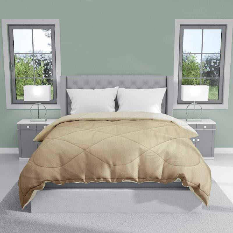 Soliano Wave Style Double Plain Colour Reversible Comforter - 100% Micro Polyester & 200 GSM Fiber Filling (BC) Urban Nivasa