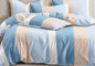 Feel Vertical Stripe Queen Size Bedsheet Set - 120 GSM Glace Cotton Bedsheet + 2 Pillow Covers Urban Nivasa