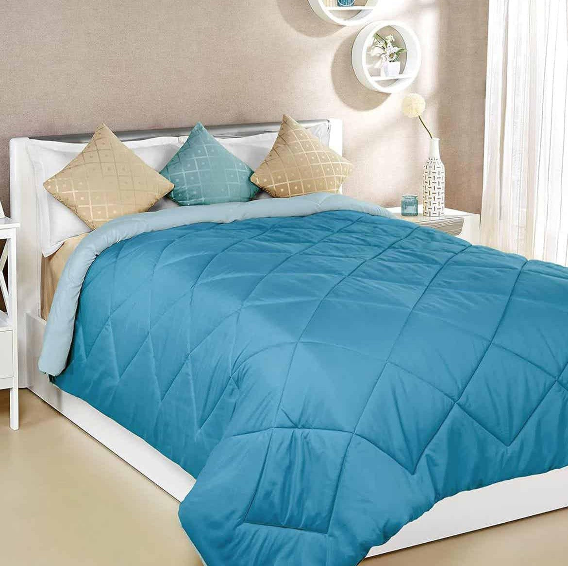 Soliano Diamond Style Single Plain Colour Reversible Comforter - 100% Micro Polyester & 200 GSM Fiber Filling (BC) Urban Nivasa