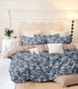 Feel Contemporary Leaf Design Queen Size Bedsheet Set - 120 GSM Glace Cotton Bedsheet + 2 Pillow Covers Urban Nivasa