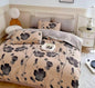 Hi-Life Tan & Chic Black Floral Super King Size Bedsheet Set - 150 GSM Glace Cotton Bedsheet + 2 Pillow Covers Urban Nivasa
