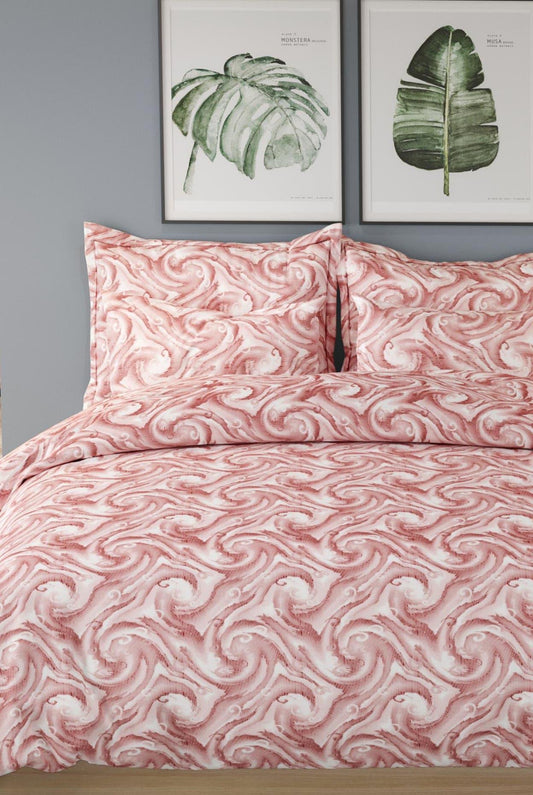 Dreamline Crimson Tide Queen Size Comforter Set - 1 Bedsheet + 2 Pillow Covers + 1 Comforter (BC) Urban Nivasa