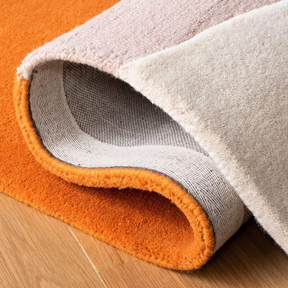 Hand Tufted Round Rug (Orange) - BR